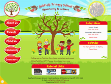 Tablet Screenshot of oakfieldprimary.com